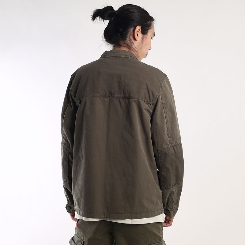 мужская зеленая куртка Alpha Industries Contrast Shirt Jacket MJC53003C1OG1107grn - цена, описание, фото 7
